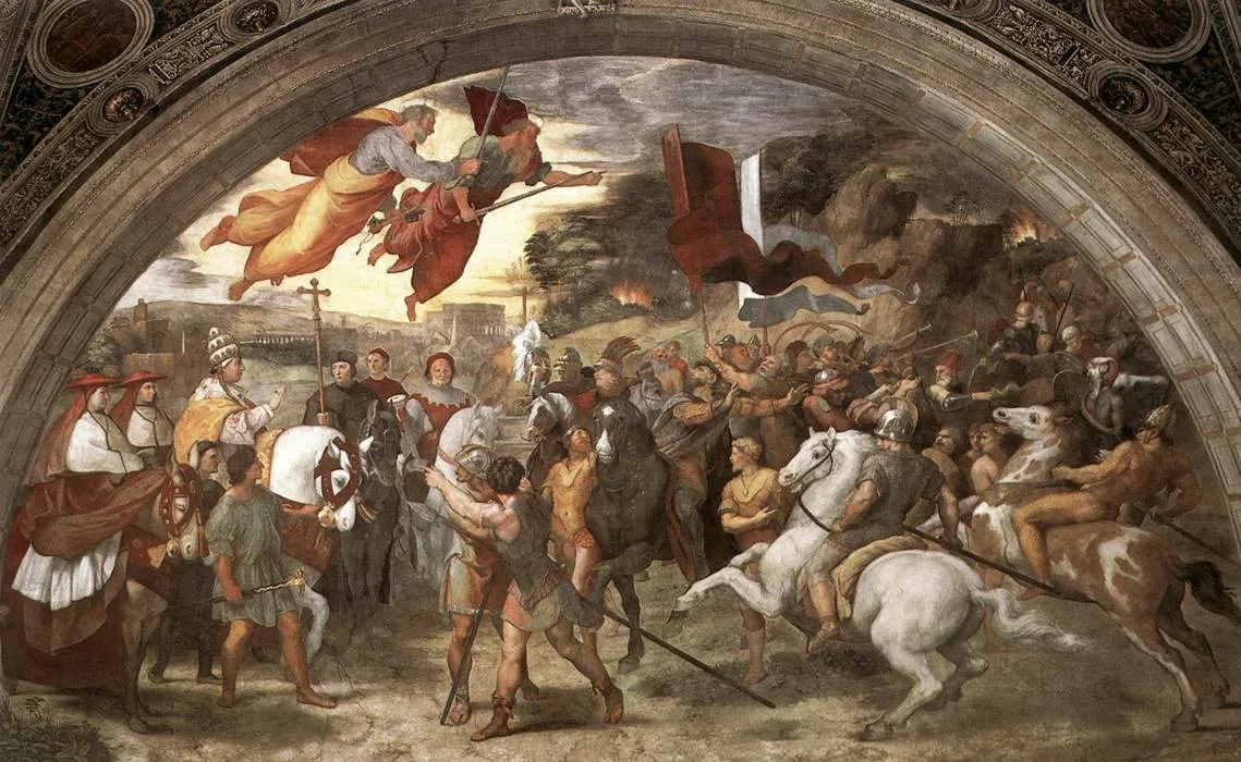 Pope Leo I meets Attila historical image 1