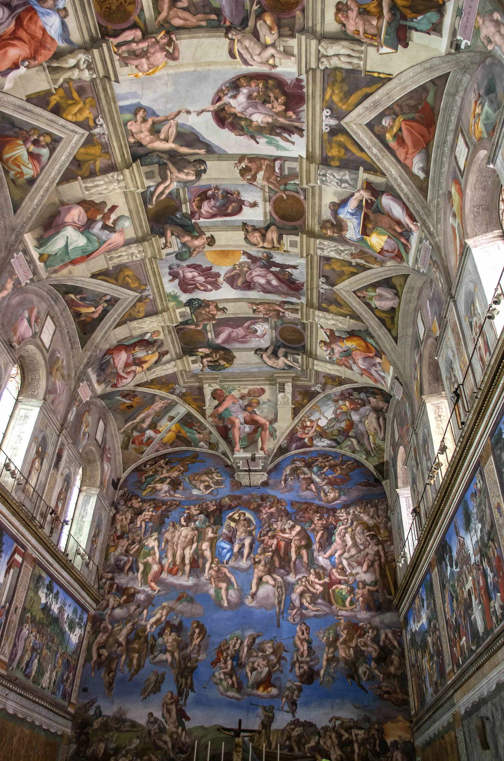 Michelangelo paints the Sistine Chapel ceiling historical image 1