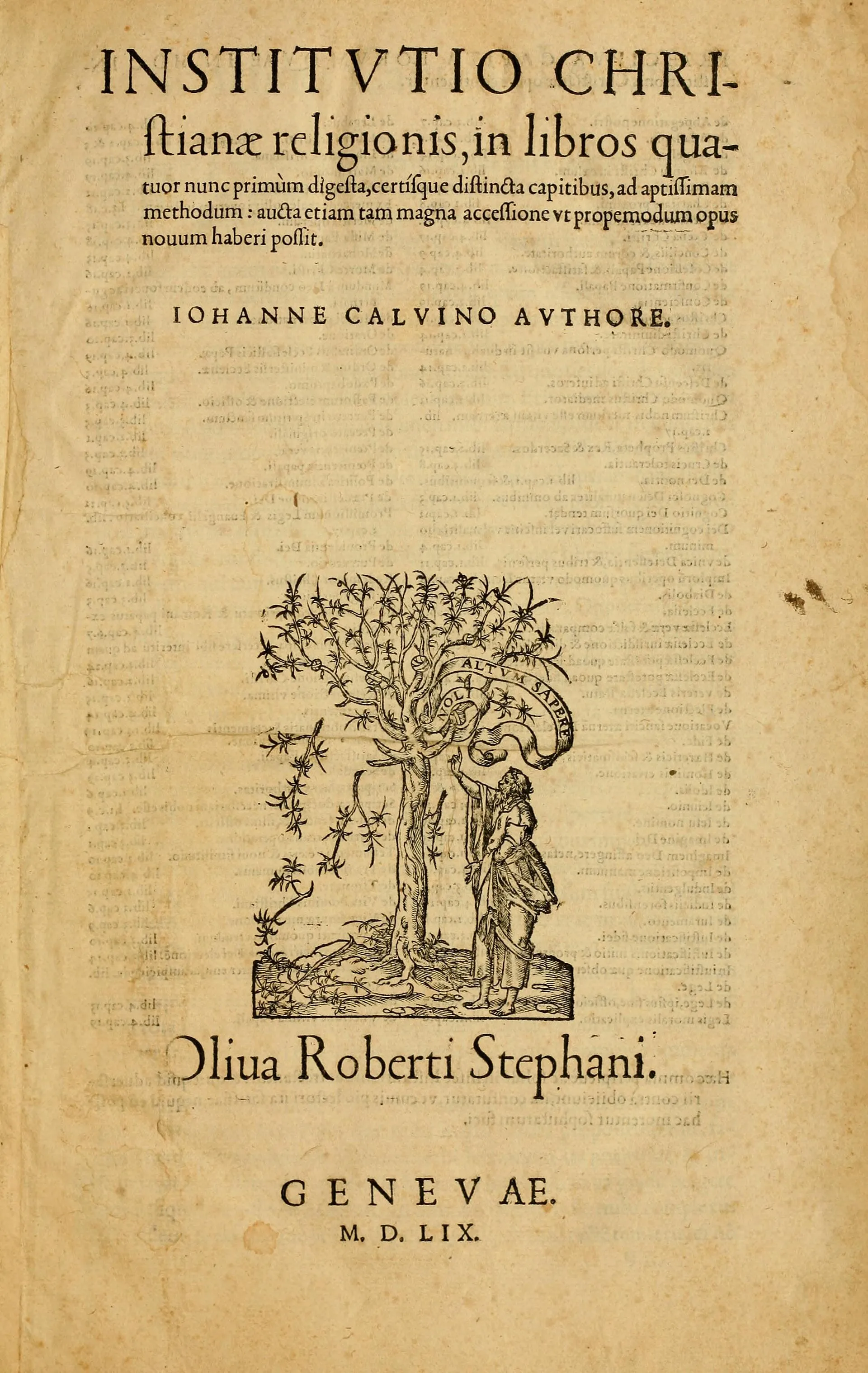 Calvin's Institutes historical image 1